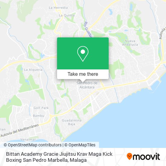 mapa Bittan Academy Gracie Jiujitsu Krav Maga Kick Boxing San Pedro Marbella