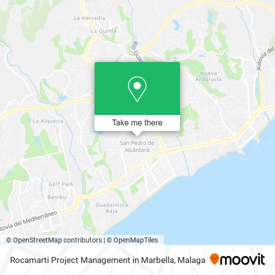 Rocamarti Project Management in Marbella map