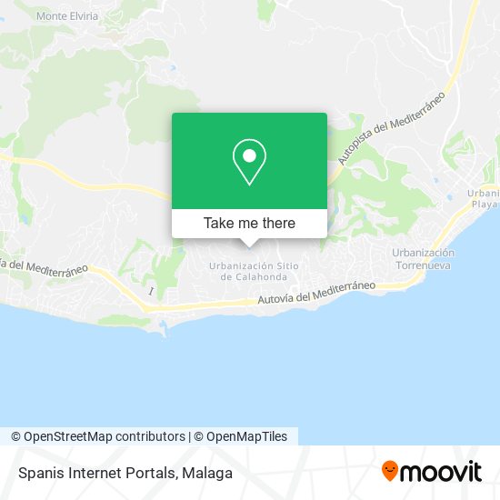 Spanis Internet Portals map