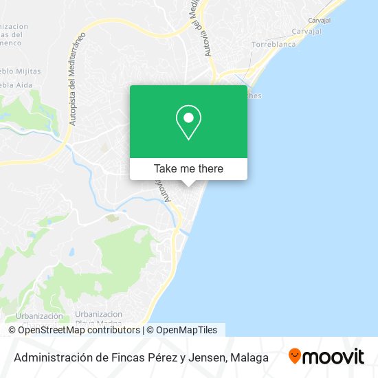 mapa Administración de Fincas Pérez y Jensen