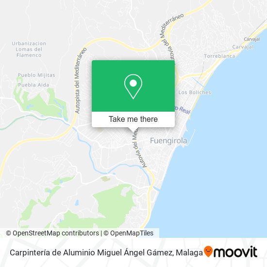 Carpintería de Aluminio Miguel Ángel Gámez map