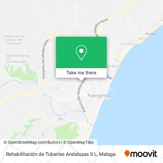 mapa Rehabilitación de Tuberías Andaluzas S L