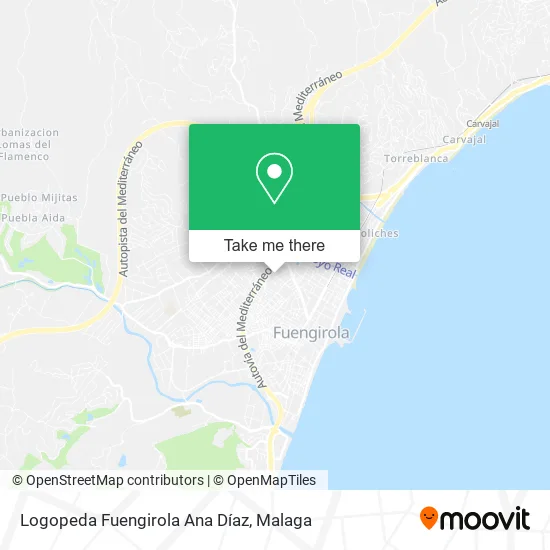 Logopeda Fuengirola Ana Díaz map
