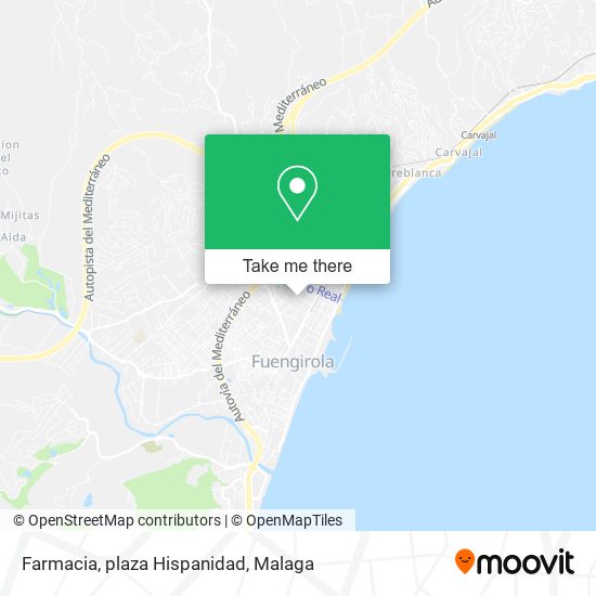 Farmacia, plaza Hispanidad map