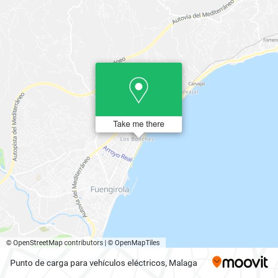 Punto de carga para vehículos eléctricos map