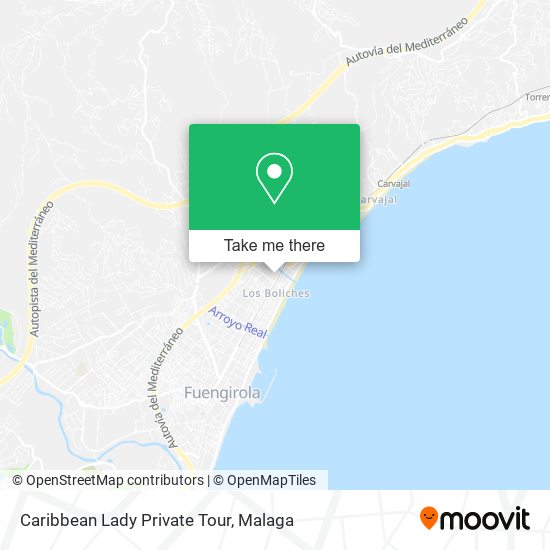 Caribbean Lady Private Tour map