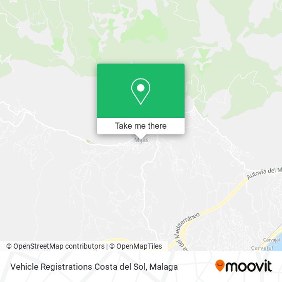 mapa Vehicle Registrations Costa del Sol