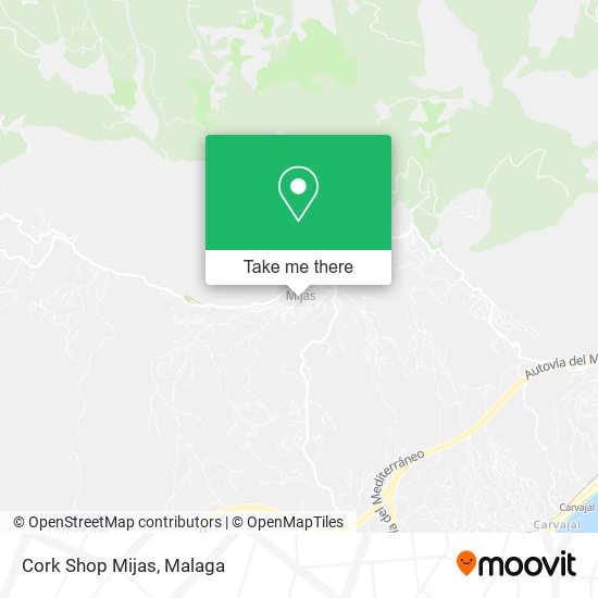 mapa Cork Shop Mijas