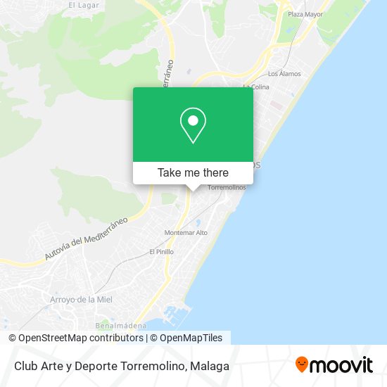 mapa Club Arte y Deporte Torremolino