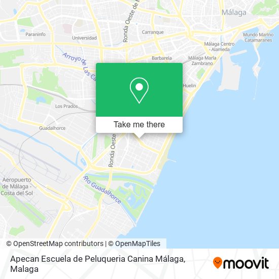 Apecan Escuela de Peluqueria Canina Málaga map