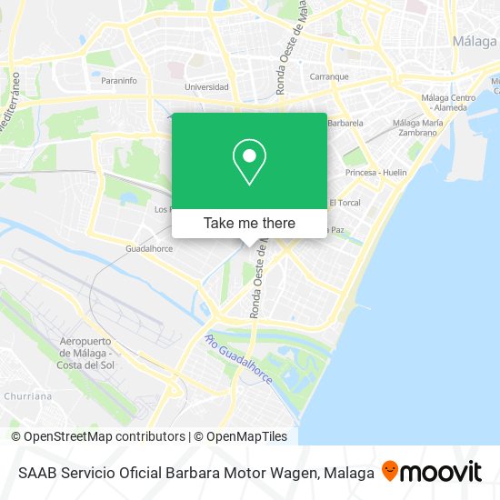 mapa SAAB Servicio Oficial Barbara Motor Wagen