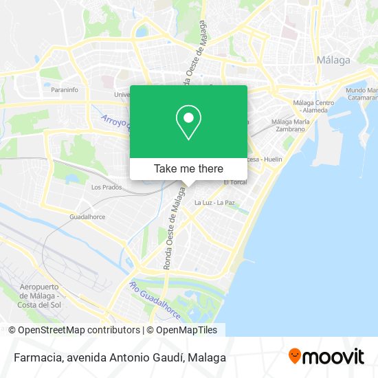 Farmacia, avenida Antonio Gaudí map