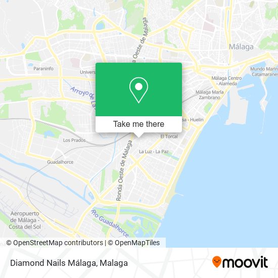 Diamond Nails Málaga map