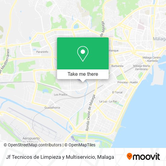 mapa Jf Tecnicos de Limpieza y Multiservicio