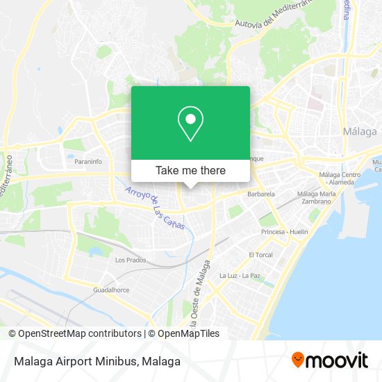 Malaga Airport Minibus map