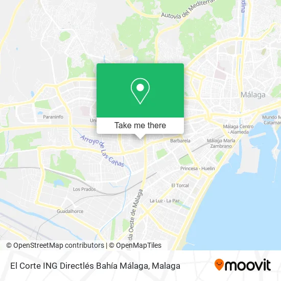 El Corte ING Directlés Bahía Málaga map