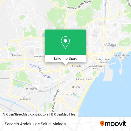 Servicio Andaluz de Salud map