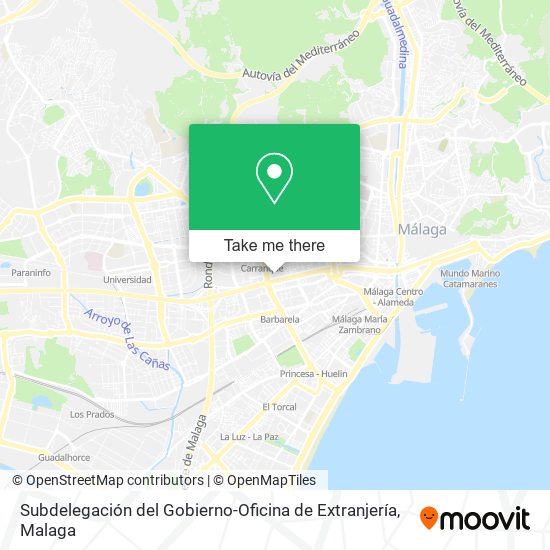 Subdelegación del Gobierno-Oficina de Extranjería map
