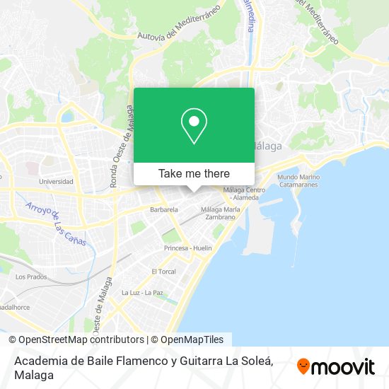 mapa Academia de Baile Flamenco y Guitarra La Soleá