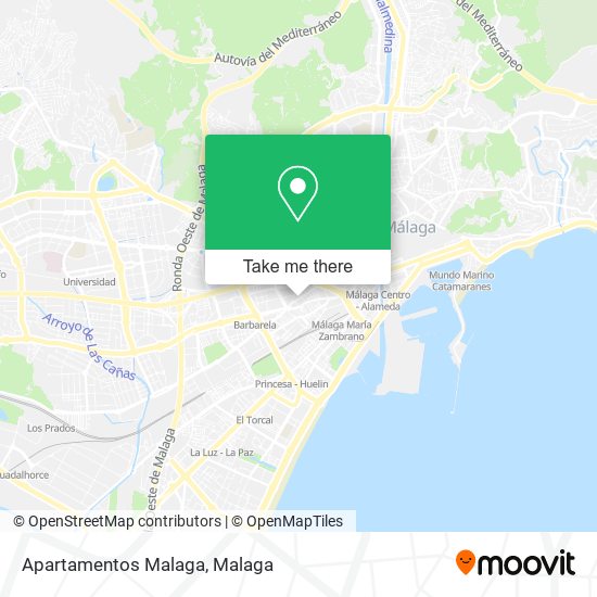 mapa Apartamentos Malaga