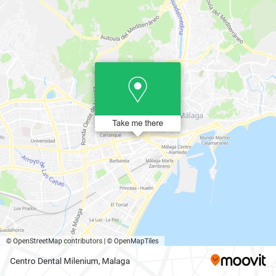 mapa Centro Dental Milenium