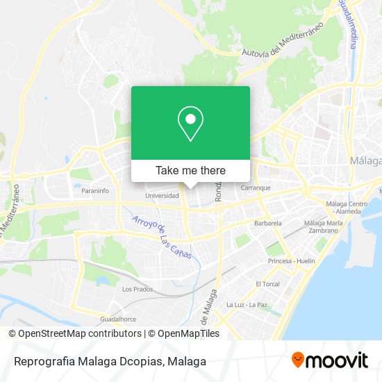 mapa Reprografia Malaga Dcopias