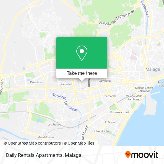 Daily Rentals Apartments map