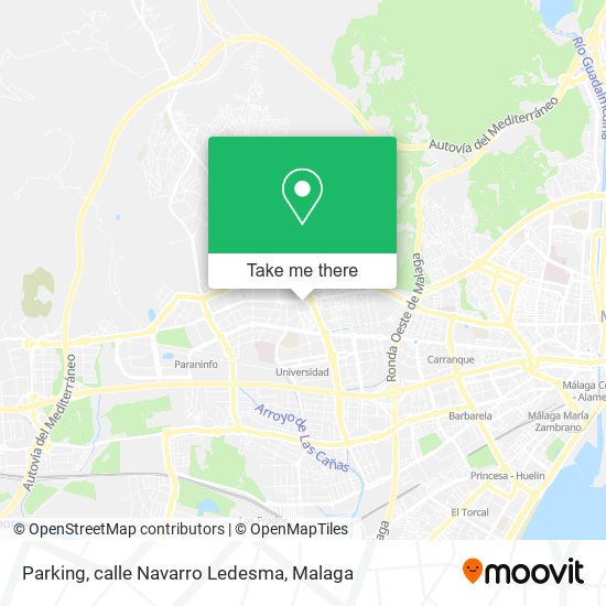 mapa Parking, calle Navarro Ledesma