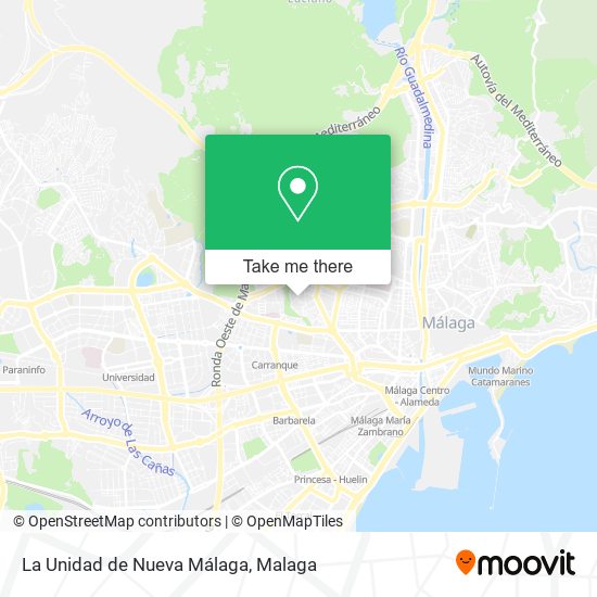 La Unidad de Nueva Málaga map