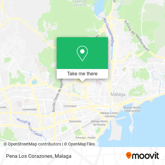 Pena Los Corazones map