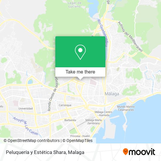 Peluquería y Estética Shara map