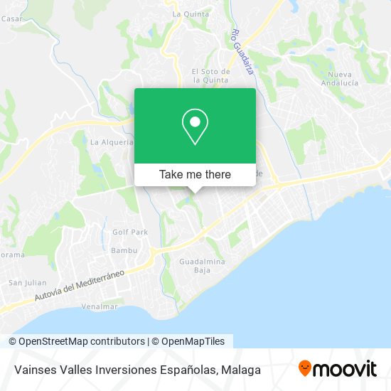 Vainses Valles Inversiones Españolas map