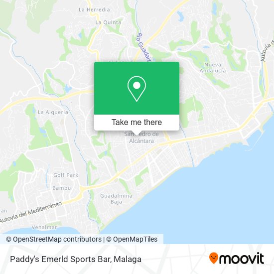 mapa Paddy's Emerld Sports Bar