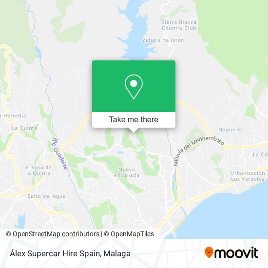 Álex Supercar Hire Spain map