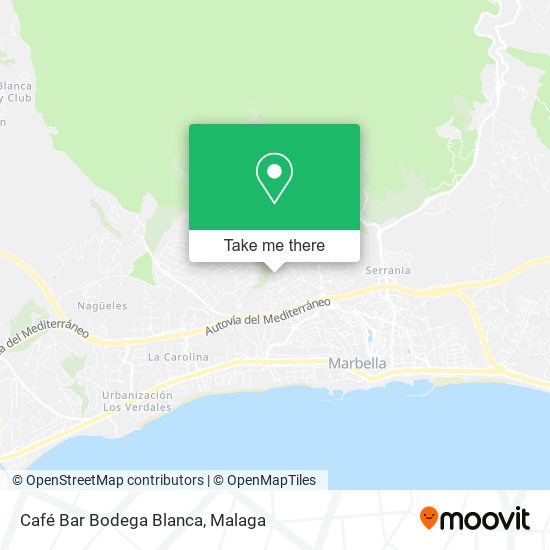 Café Bar Bodega Blanca map