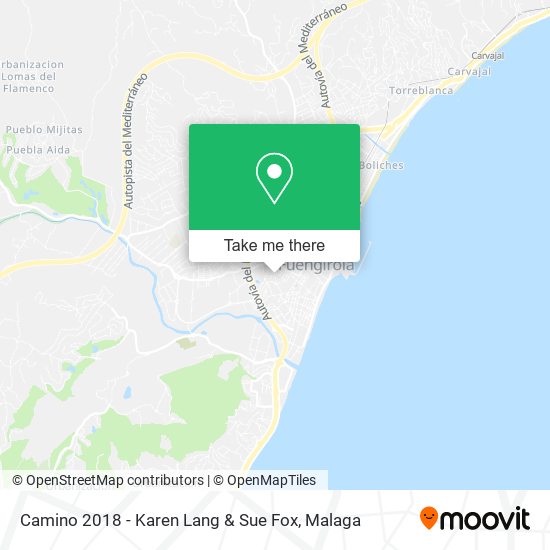 Camino 2018 - Karen Lang & Sue Fox map