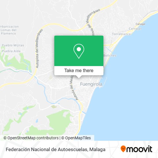 Federación Nacional de Autoescuelas map