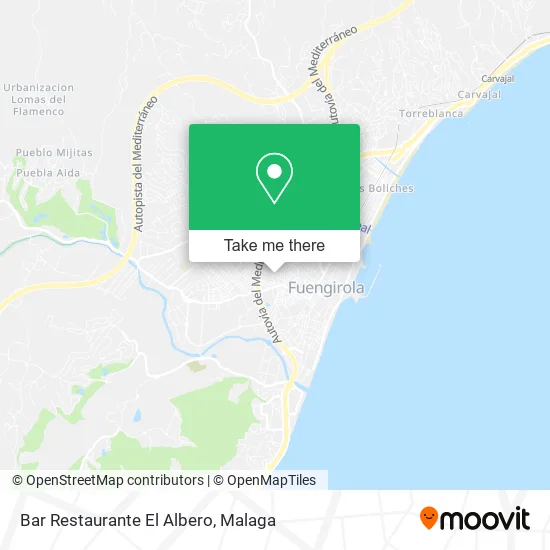 mapa Bar Restaurante El Albero