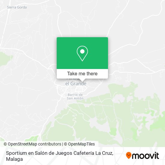 Sportium en Salón de Juegos Cafetería La Cruz map