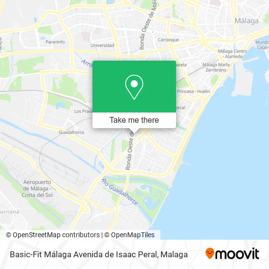 Basic-Fit Málaga Avenida de Isaac Peral map