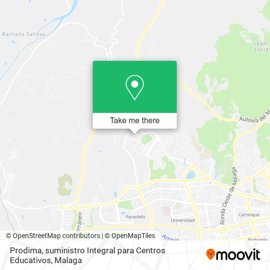 Prodima, suministro Integral para Centros Educativos map