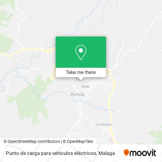 Punto de carga para vehículos eléctricos map