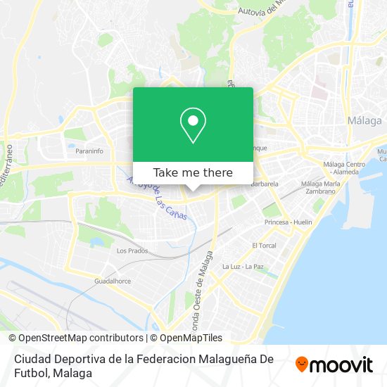 mapa Ciudad Deportiva de la Federacion Malagueña De Futbol