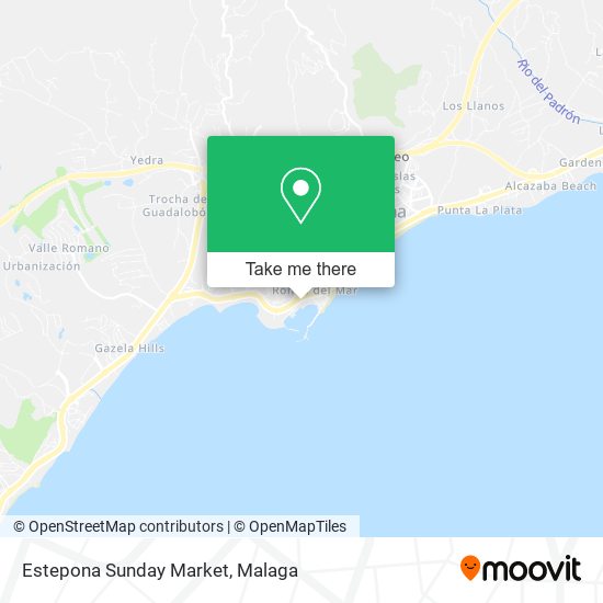 mapa Estepona Sunday Market