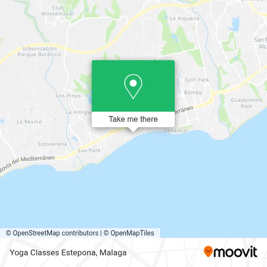 Yoga Classes Estepona map