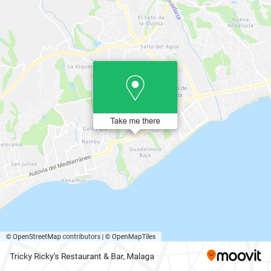 Tricky Ricky's Restaurant & Bar map