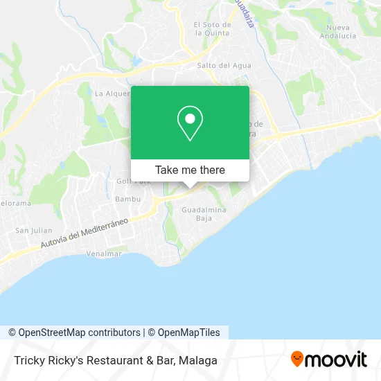 Tricky Ricky's Restaurant & Bar map