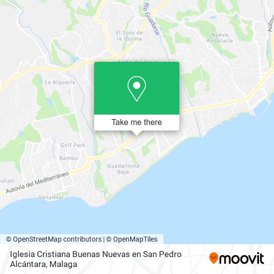 mapa Iglesia Cristiana Buenas Nuevas en San Pedro Alcántara