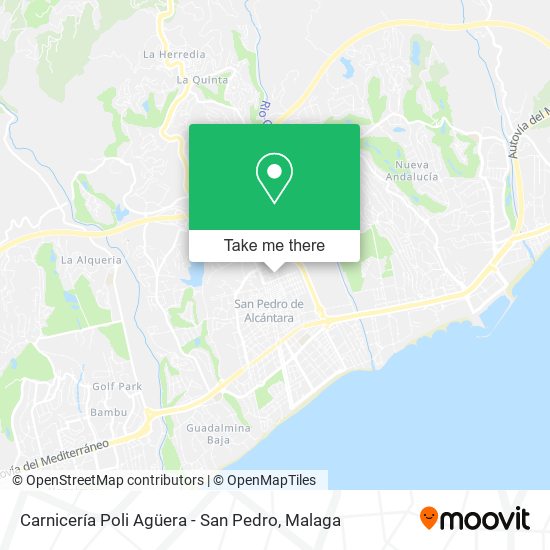 mapa Carnicería Poli Agüera - San Pedro