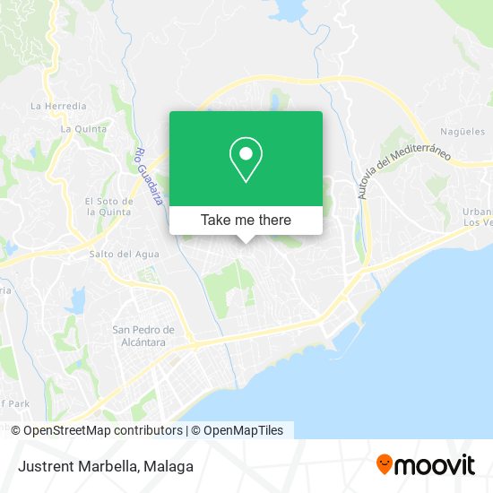 mapa Justrent Marbella